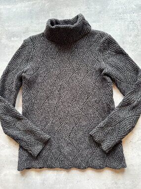Sundance Pointelle Turtleneck Sweater, Small